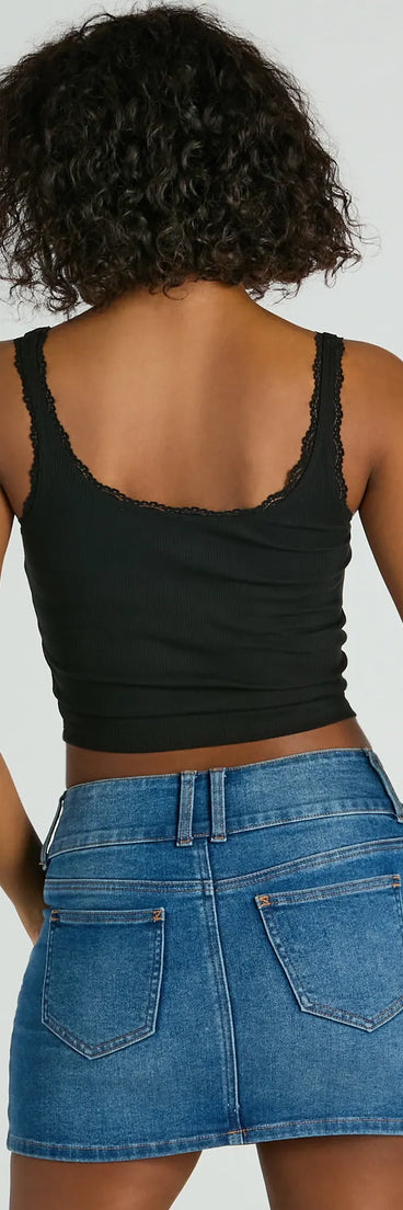Your outfit will pop with the Cherry Picking Lace Trim Tank Top and with dazzling embellishments and elevated details this is the perfect going-out top to stand out at any event!