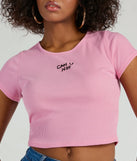 Can U Not Crew Neck Crop Tee