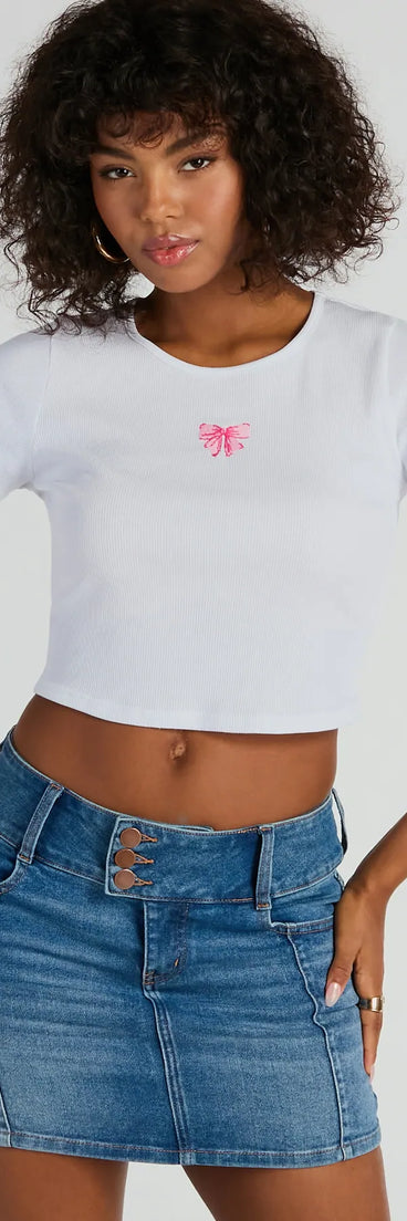 Girly Twirl Bow Short Sleeve Tee