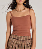 
Upgrade your style game for 2025 with the Effortless Mentality Scoop Neck Crop Top in brown, perfect for any fashion-forward wardrobe.