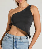 
Upgrade your style game for 2025 with the Mentionable Flirt One-Shoulder Asymmetrical Crop Top in black, perfect for any fashion-forward wardrobe.