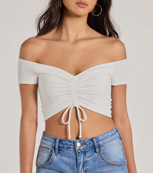 Sweet One Off-The-Shoulder Crop Top | Windsor