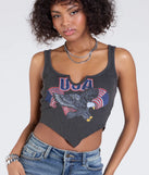 From bold to effortless, the USA Graphic Tank Top lets you define your vibe with charcoal tops that speak your style.