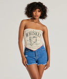 
Upgrade your style game for 2025 with the Whiskey Social Club Strapless Graphic Crop Top in natural, perfect for any fashion-forward wardrobe.