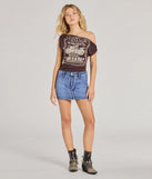 
Upgrade your style game for 2025 with the Born To Be Wild Off-Shoulder Graphic Crop Top in brown, perfect for any fashion-forward wardrobe.