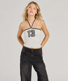 The Lucky Thirteen Strapless Tube Crop Top in white with a modern design and trendy look is part of the latest women's tops collection to elevate your 2025 wardrobe.