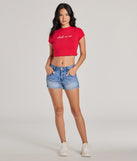 
Upgrade your style game for 2025 with the Drinks On Me Cropped Graphic Tee in red, perfect for any fashion-forward wardrobe.