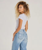 With its midriff cut and trend-forward fit, the I'm Too Pretty For This Crop Graphic Tee is a white crop top made to pair with skirts, denim, or whatever vibe you're feeling this season.