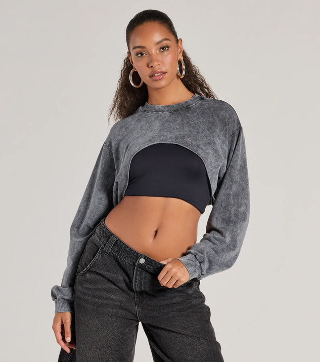 The Comfy Cozy Washed Knit Pull-Over Topper in charcoal with a modern design and trendy look is part of the latest women's tops collection to elevate your 2025 wardrobe.