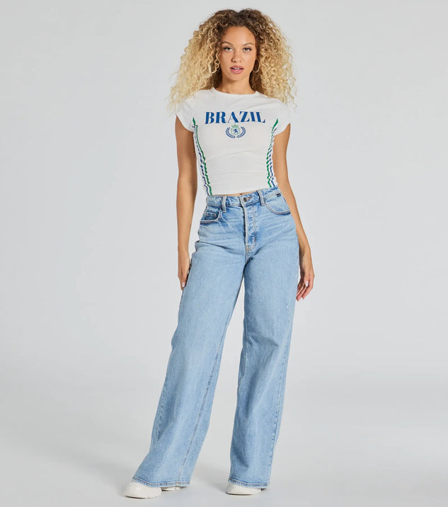 Brazil Striped Sporty Graphic Tee | Windsor Brazil Striped Sporty Graphic Tee | Windsor