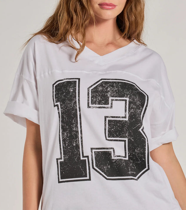 Sporty Style Oversized Graphic Tee | Windsor