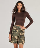 The Essential Long Sleeve Crew Top in brown with a modern design and trendy look is part of the latest women's tops collection to elevate your 2025 wardrobe.