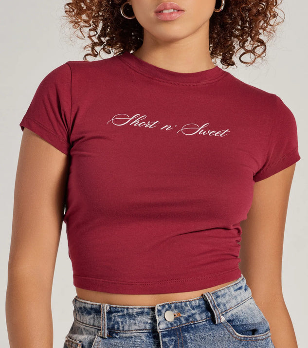 Short n' Sweet Cropped Graphic Tee | Windsor