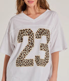 
Upgrade your style game for 2025 with the 23 Leopard Print Oversized Graphic Tee in white, perfect for any fashion-forward wardrobe.