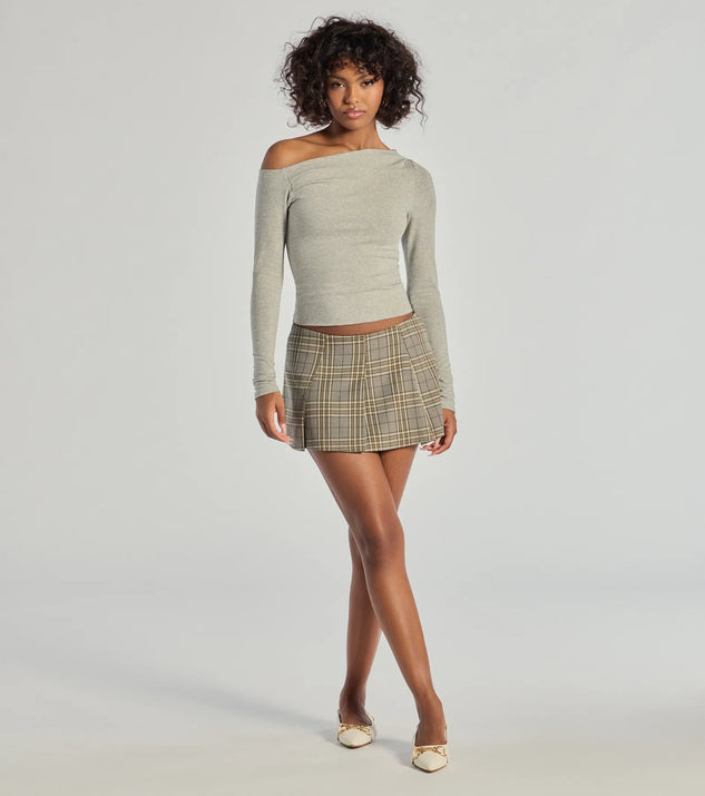 Chic Detail Off-Shoulder Long Sleeve Top | Windsor