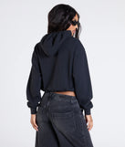 The New York Bubble Crop Hoodie in black brings edge and energy to your vibe, ready to elevate any festival look or concert outfit.
