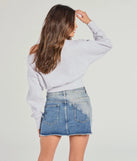 The Cutie Alert Long Sleeve Fleece Crop Sweatshirt in heather gray with a modern design and trendy look is part of the latest women's tops collection to elevate your 2025 wardrobe.
