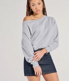 Upgrade your style game for 2025 with the Forever A Fave Long Sleeve Bubble Hem Crop Sweatshirt in heather, perfect for any fashion-forward wardrobe.