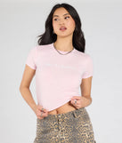 From bold to effortless, the Best Ex Girlfriend Crop Graphic Tee lets you define your vibe with pink tops that speak your style.