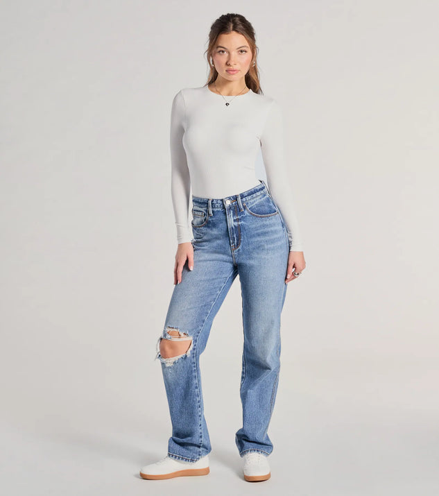 Smooth Moves Long Sleeve Crew Neck Bodysuit | Windsor