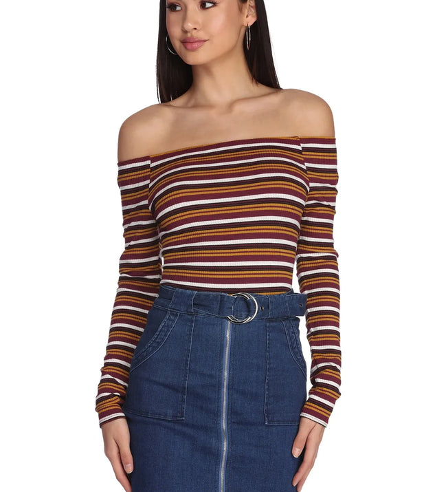 All That Stripe Crop Top