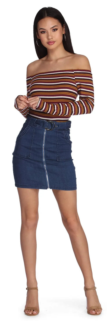 All That Stripe Crop Top