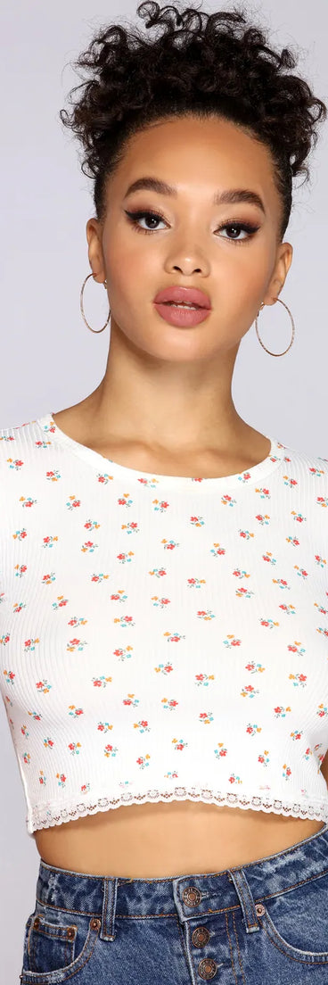 Feelin' The Floral Crop Top