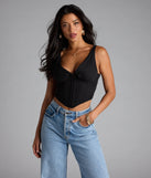 On Repeat V-Neck Corset Top