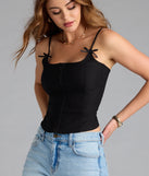 Sculpted Cutie Bow Corset Top
