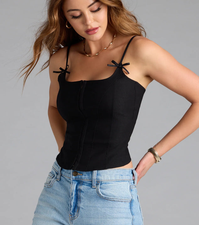 Sculpted Cutie Bow Corset Top | Windsor