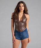Undeniable Flair Halter Corset Top