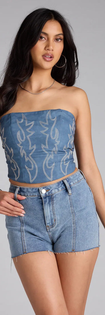 Trendy women’s tops, like the Major Hottie Lace-Up Flame Tube Top, bring effortless style for fall layering, lounging, or going out.