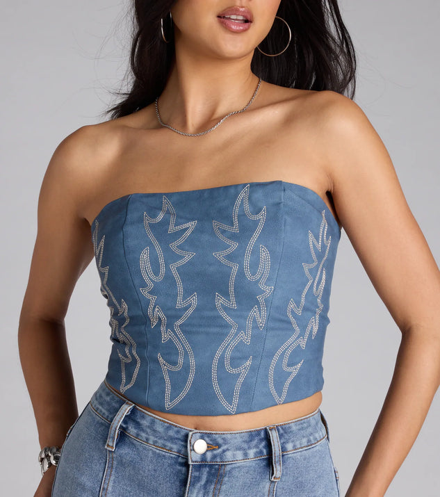 トップス meltthelady neck ribbon tops Major Hottie Lace-Up Flame Tube Top | Windsor