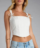 Sweet on You Lace-Up Corset Top