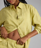Summer Mode Button-Down Cotton Top