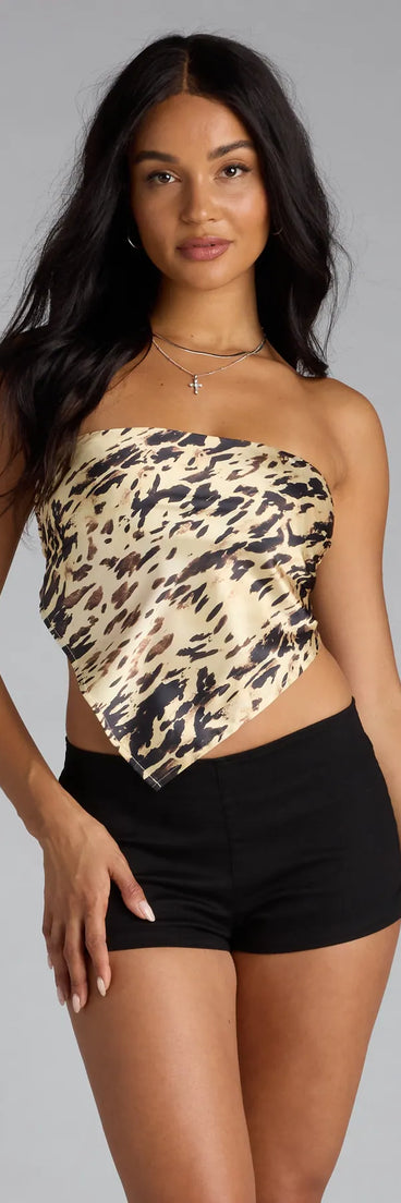 For college campus looks, game day outfits, or a bold going-out vibe, the What's Not To Love Leopard Satin Crop Top is an on-trend leopard print crop top that easily styles with your favorite denim.