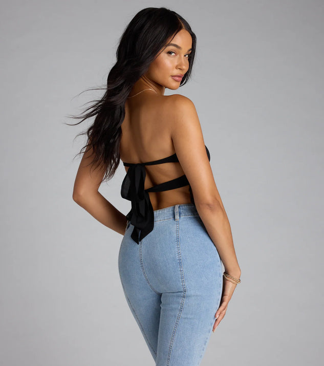 Love To Dance Strappy Back Fringe Tube Crop Top | Windsor