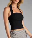 Sweet and Sleek Halter Crop Top