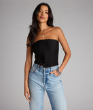 Tie It Up Strapless Lace Up Corset Top