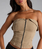 Zip It Up Foldover Tube Top
