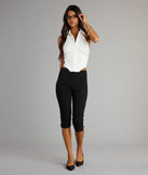 Cute Plans Halter Collared Corset Top