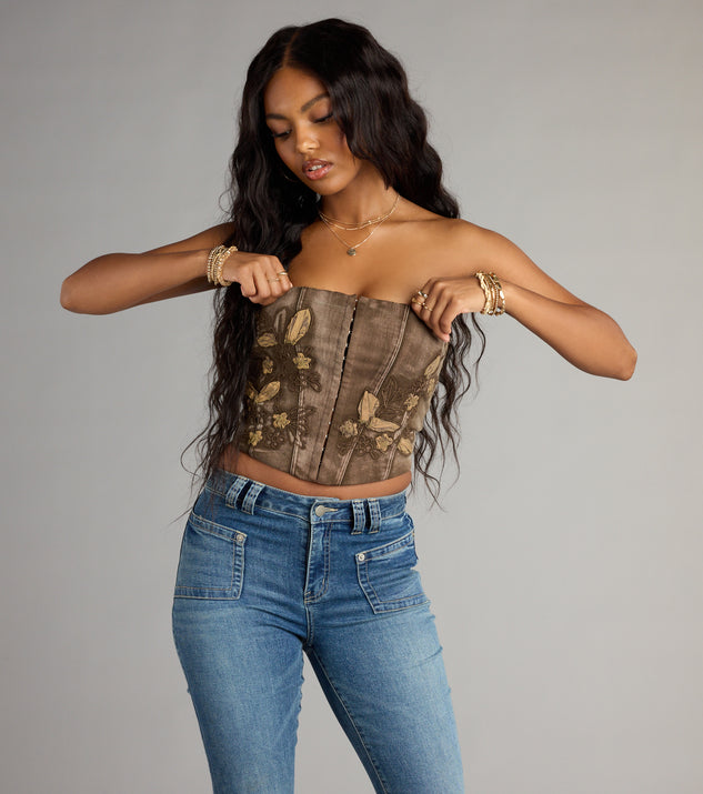 Boho Muse Embroidered Corset Top | Windsor