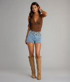 Desert Muse Suede Lace Up Halter Top