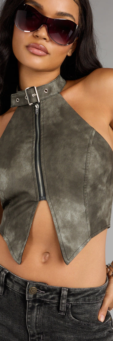 Trendy women’s tops, like the Street Rebel Mock Neck Belt Crop Top, bring effortless style for fall layering, lounging, or going out.