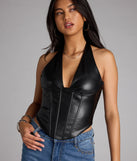 Undeniable Flair Halter Corset Top