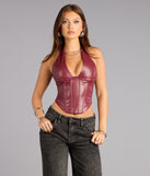 Undeniable Flair Halter Corset Top
