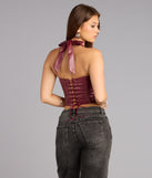 Undeniable Flair Halter Corset Top