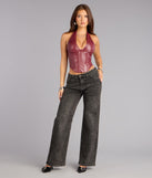 Undeniable Flair Halter Corset Top