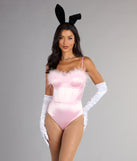 Complete your look with the Iconic Bunny Satin Corset Bodysuit, a trendy top that’s ready to pair with anything in your fall rotation.