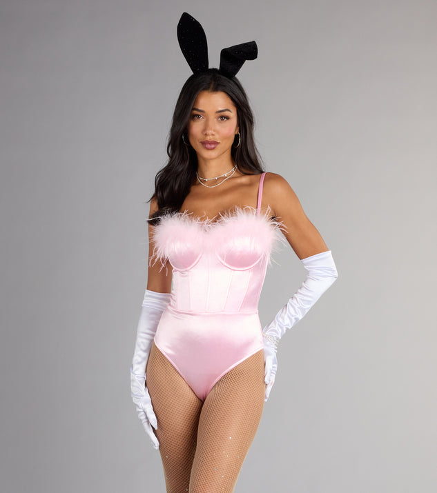 Complete your look with the Iconic Bunny Satin Corset Bodysuit, a trendy top that’s ready to pair with anything in your fall rotation.